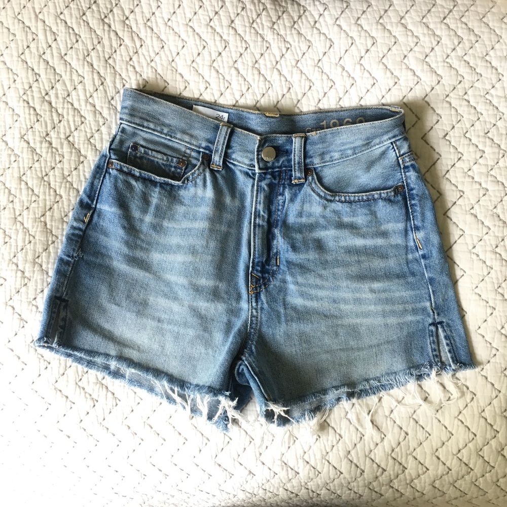 High Rise Denim Cut Offs